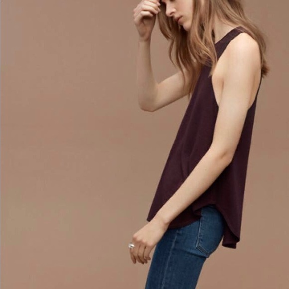 Aritzia Wilfred Free Burnette Soft Burgundy Wine Tank Top - Picture 7 of 7